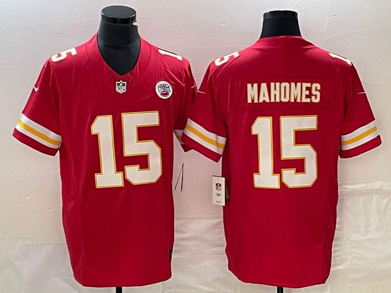 Men Kansas City Chiefs 15 Mahomes Nike Red Vapor Limited NFL Jersey